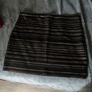 Large Black and Gold Stripped Skirt
